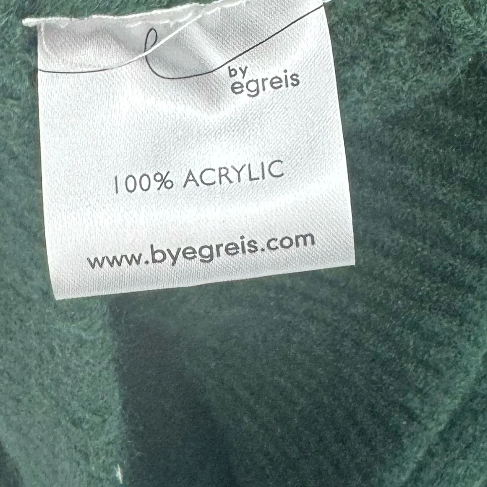 NWT By Egreis Pearl Detail Cable-Knit Button Up Cardigan Forest Green Small